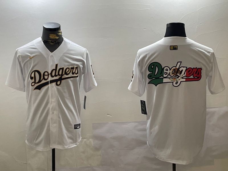 Men Los Angeles Dodgers Blank White Game 2024 Nike MLB Jersey style 1205